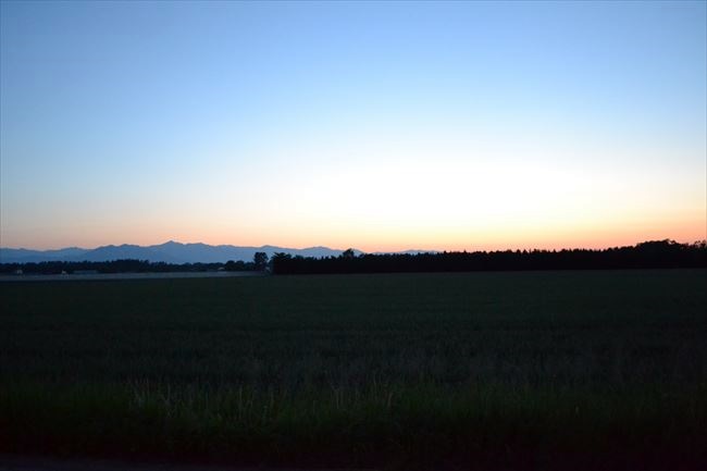 夕方の十勝平野