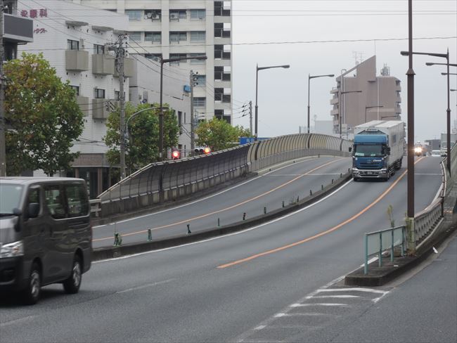 環七通りの車線変更禁止